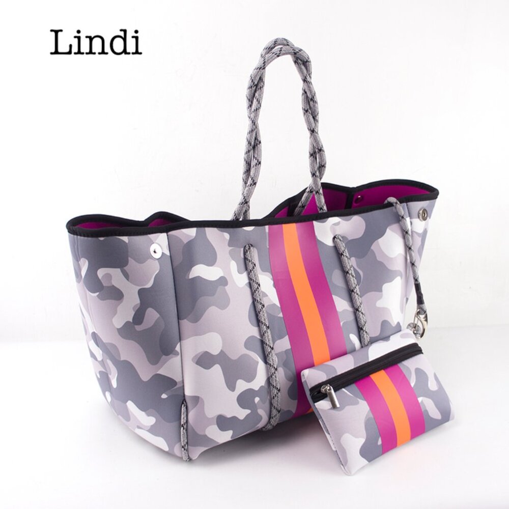 Neoprene Tote Gray camo